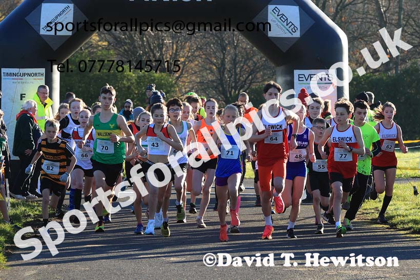 Boys and Girls under-13s 2023 Heaton Memorial 10k Road Race, Newcastle Town Moor, Newcastle.  Photo: David T. Hewitson/Sports for All Pics